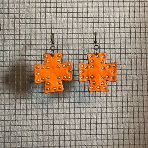 Neon orange Sookie Sookie Earrings